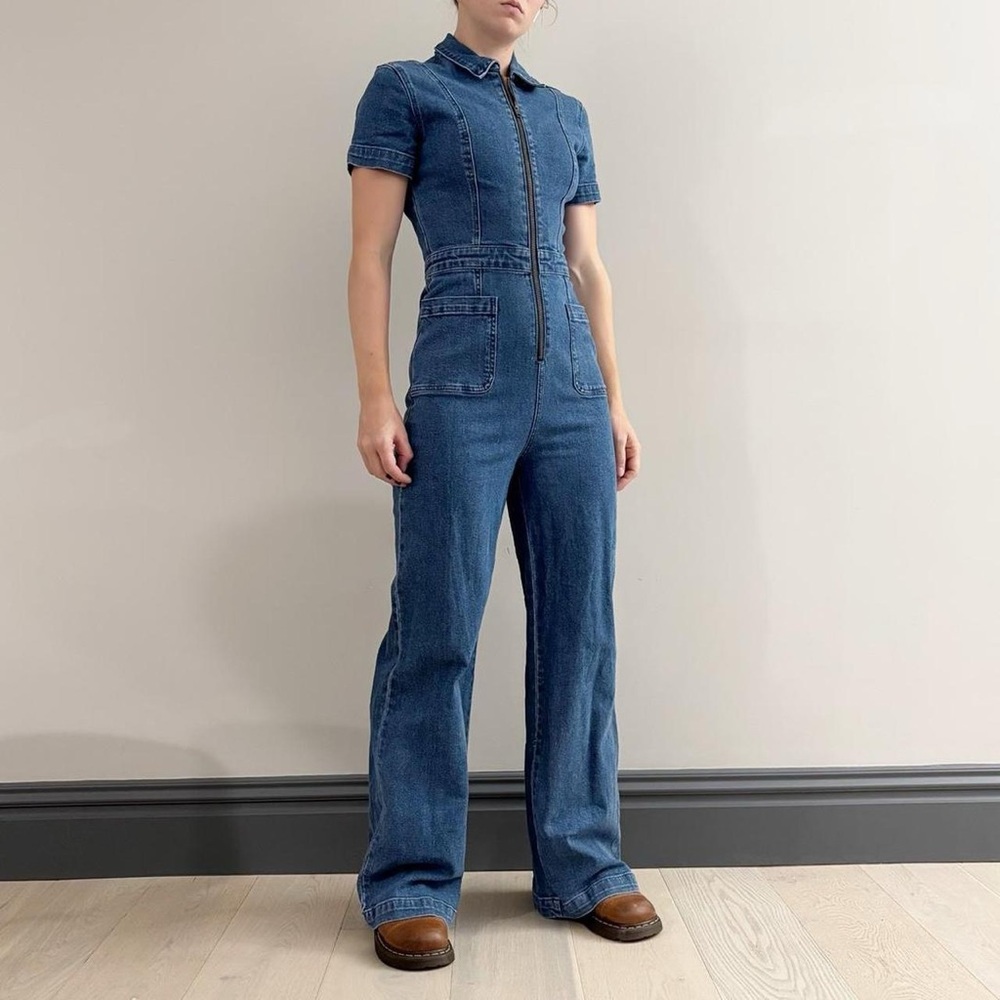 Insight Women's Classic Blue Denim Overalls - Picture 4 of 6